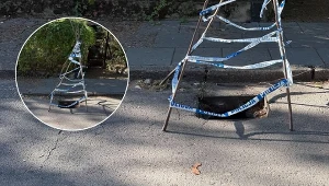 Zabezpieczenie studzienki przy ul. Wilgi w Warszawie. Zdjęcie nadesłane przez czytelnika
