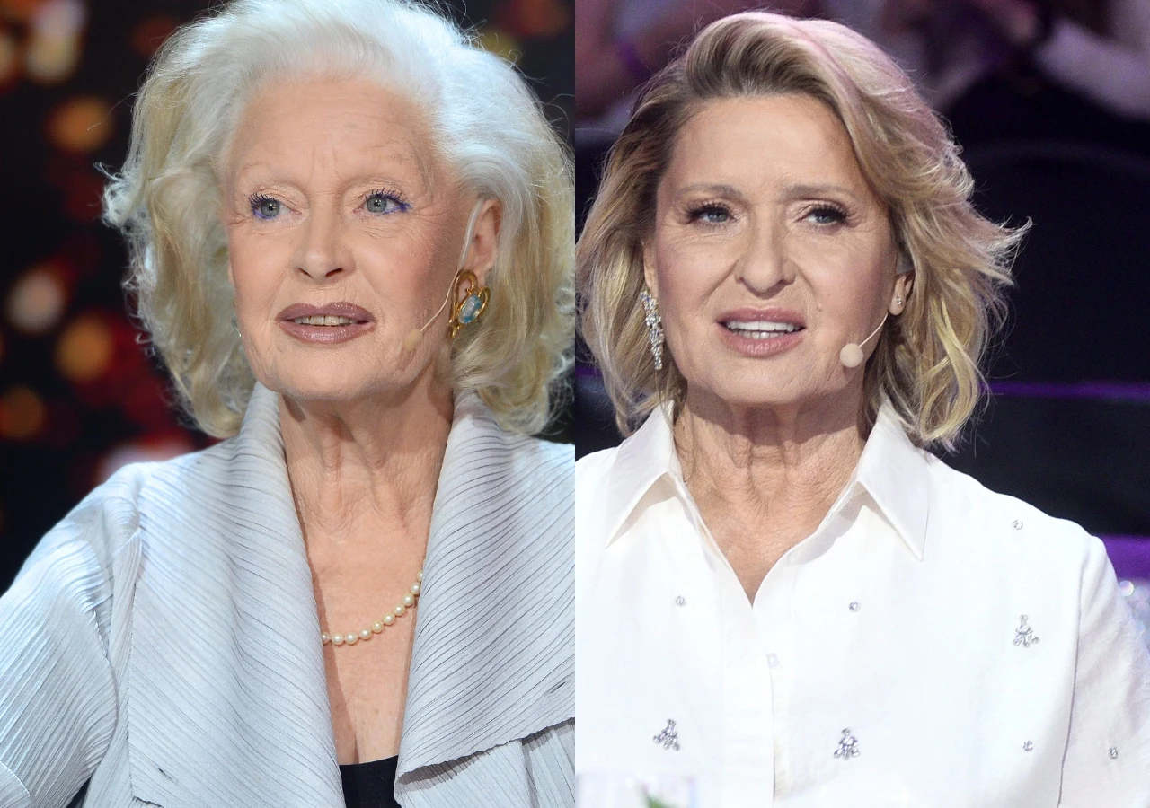 Beata Tyszkiewicz i Ewa Kasprzyk w programie "Taniec z gwiazdami" Aktorki Beata Tyszkiewicz i Ewa Kasprzyk w studiu programu "Taniec z gwiazdami", gdzie były w jury.