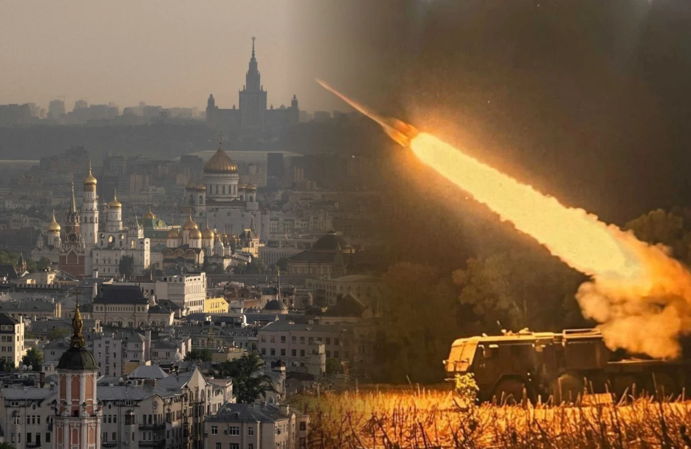 Ukraina po raz pierwszy zaprezentowała wyrzutnię systemu przeciwlotniczego Koral Panorama Moskwy obok wystrzelenie pocisku Koral