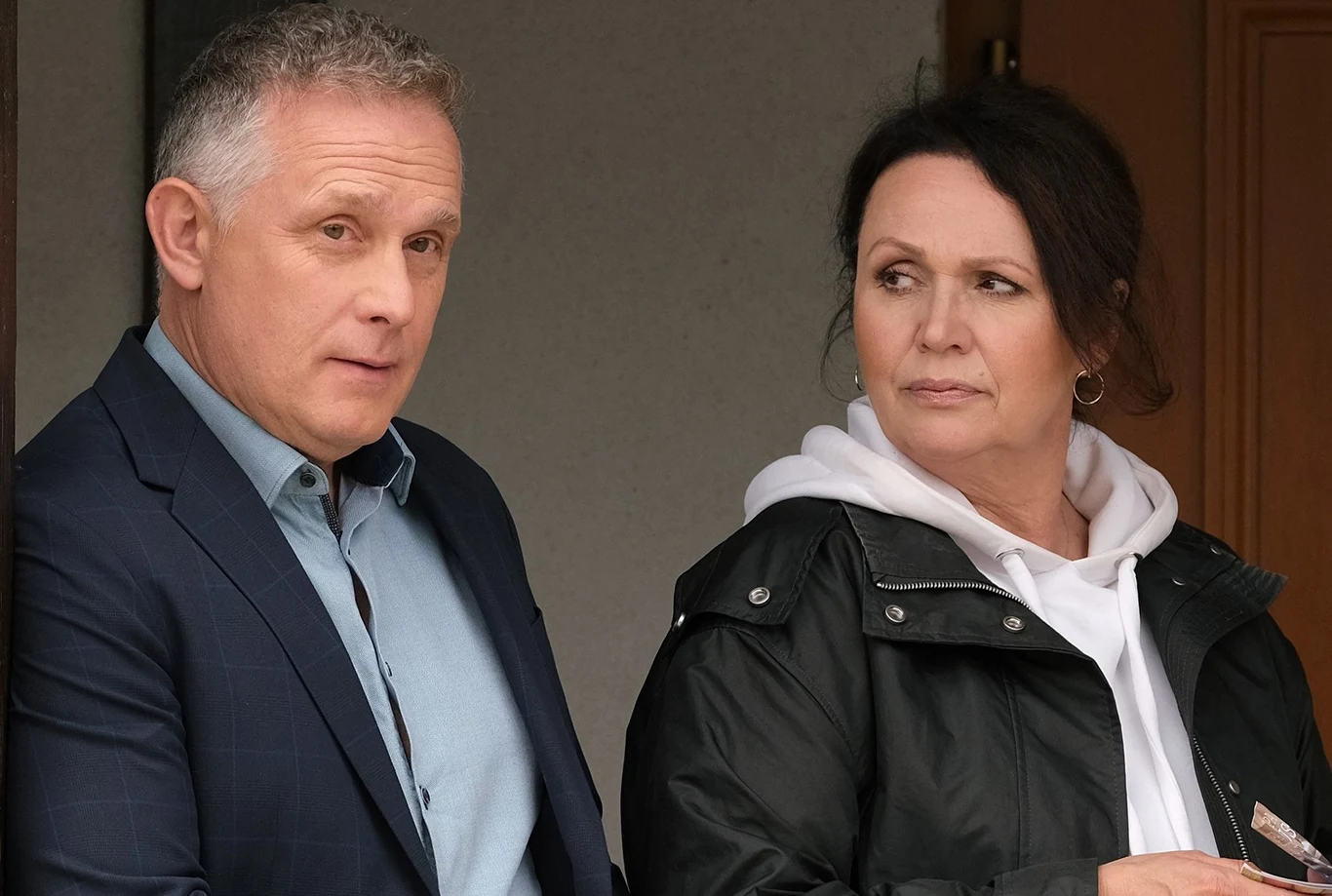 Robert Moskwa i Małgorzata Pieńkowska Robert Moskwa i Małgorzata Pieńkowska na planie "M jak miłość"