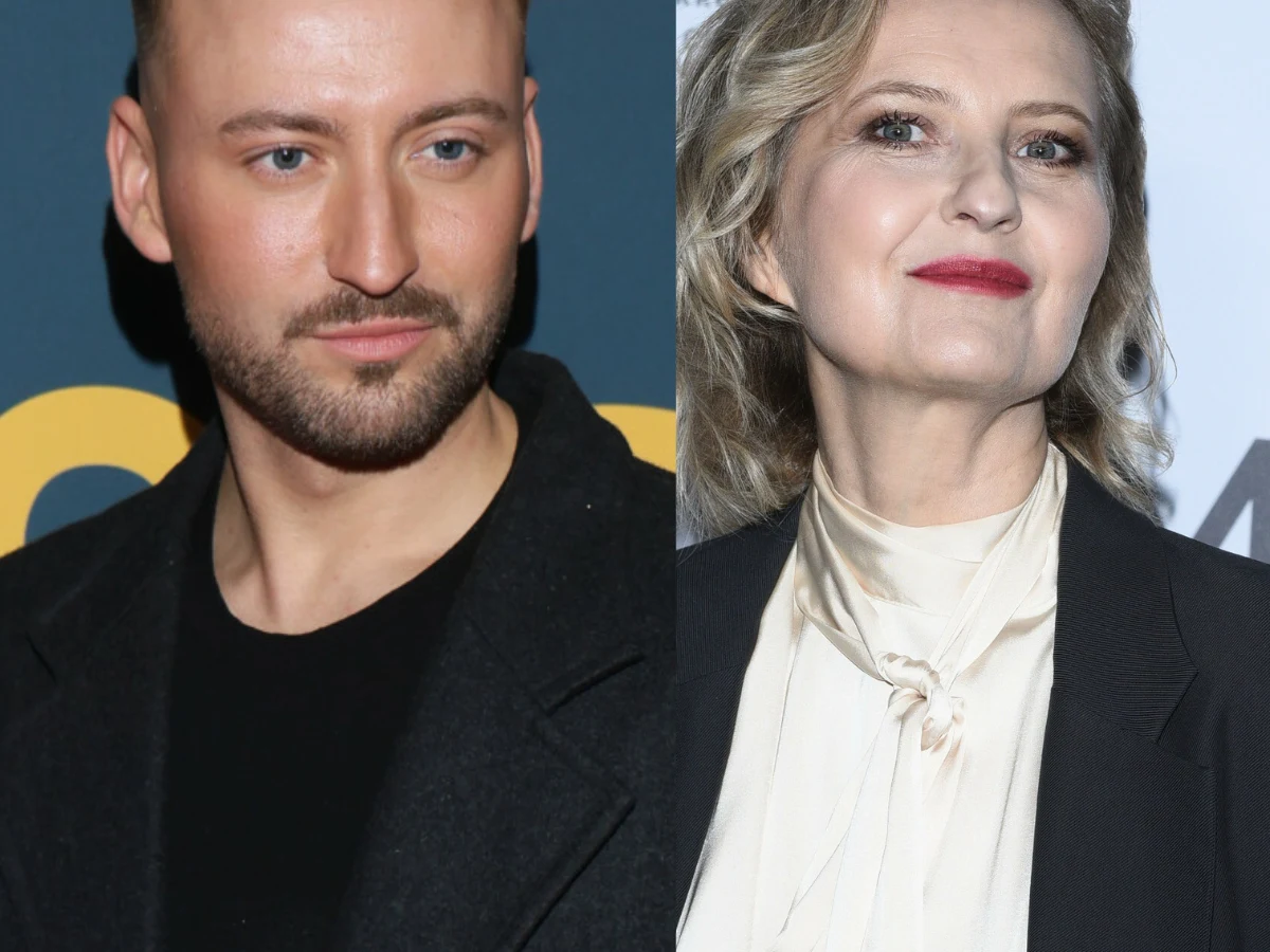 Michał Bartkiewicz, Izabela Kuna Izabela Kuna i Michał Bartkiewicz, uczestnicy programu Taniec z gwiazdami, pozują przed neutralnym tłem.