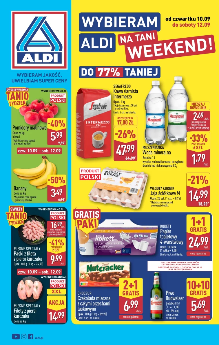 Ceny specjalne na wolne dni - Aldi