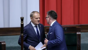 Premier Donald Tusk i wicemarszałek Sejmu Szymon Hołownia