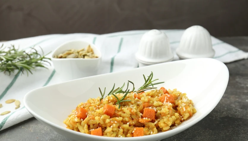 Risotto z dynią to kremowe, jesienne danie
