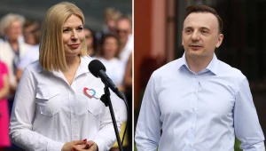 Monika Piątkowska i Łukasz Gibała, kandydaci na prezydenta Krakowa