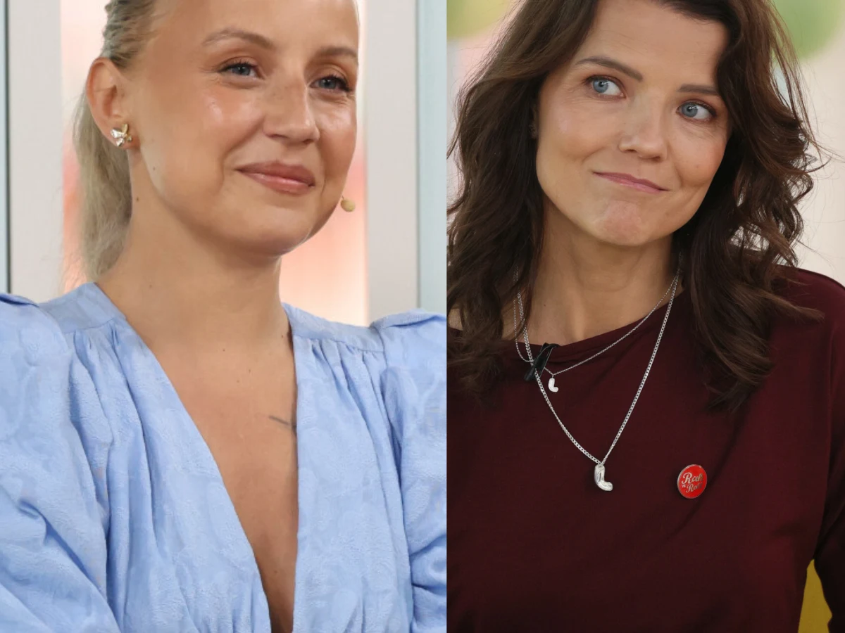 Sandra Hajduk, Joanna Jabłczyńska Sandra Hajduk i Joanna Jabłczyńska w eleganckich strojach. Obie kobiety są delikatnie uśmiechnięte.