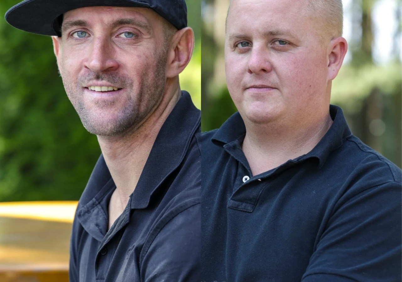 Łukasz i Wiktor, uczestnicy 13. sezonu "Rolnik szuka żony" Łukasz i Wiktor, którzy biorą udział w 13. sezonie programu TVP "Rolnik szuka żony"