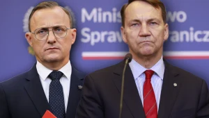 Rzecznik prezydenta Rafał Leśkiewicz i szef MSZ Radosław Sikorski. Zdj. ilustracyjne