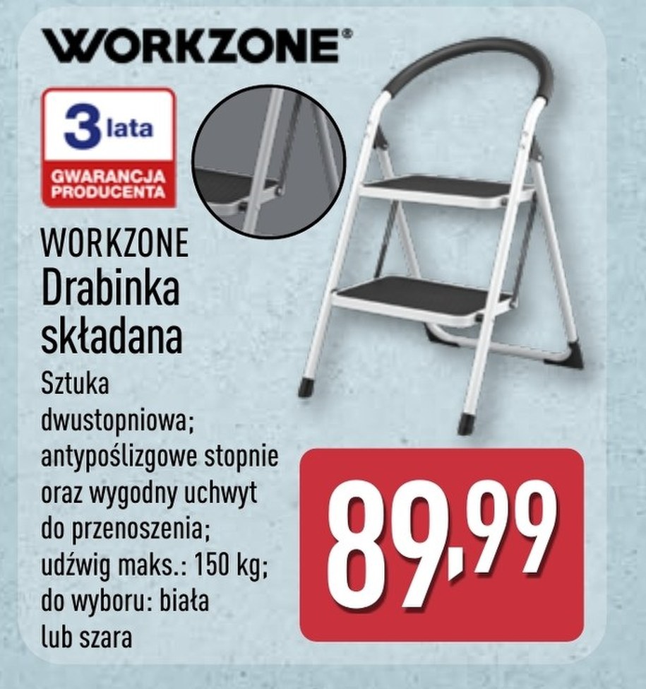 Drabinka Workzone za 89,99 zł w Aldi
