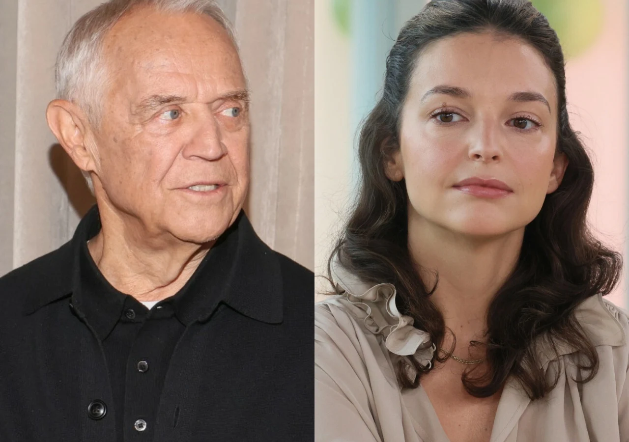 Marek Kondrat, Maria Dębska Marek Kondrat i Maria Dębska na neutralnym tle. Aktorzy występujący w nowej produkcji filmowej "Lalka".