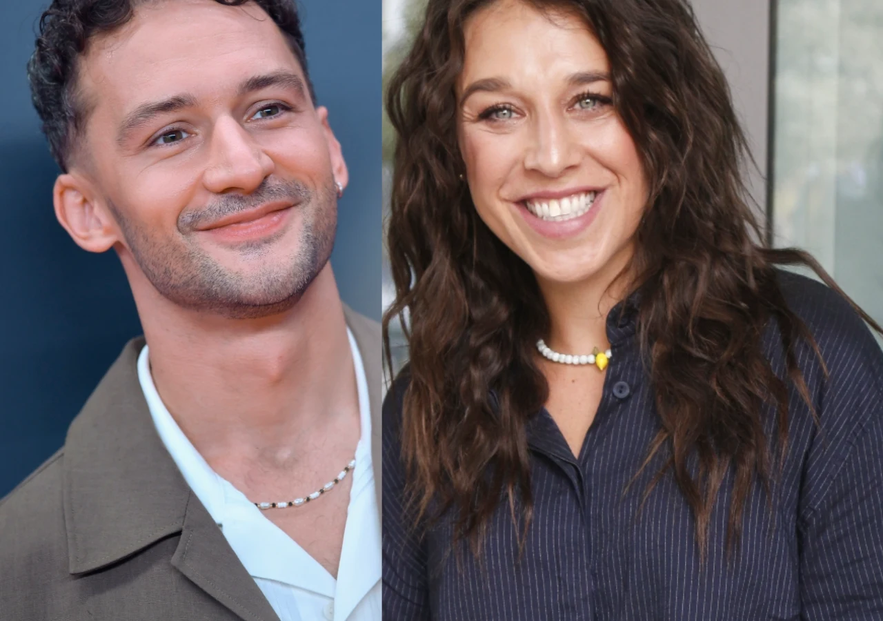 Kamil Kuroczko, Joanna Jędrzejczyk Joanna Jędrzejczyk i Kamil Kuroczko z programu Taniec z gwiazdami podczas wspólnej rozmowy.