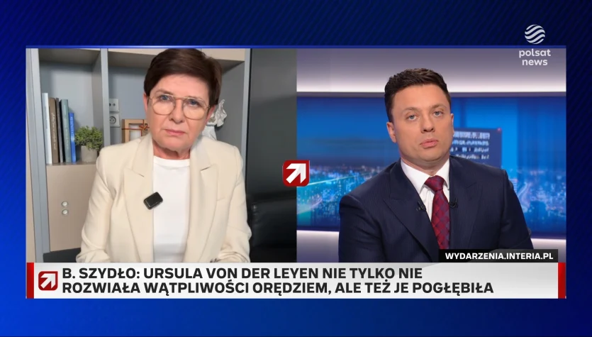 Orędzie von der Leyen o stanie UE. Szydło w ''Gościu Wydarzeń'': Uznała się za ''cesarzową''. Podejmuje decyzje jednoosobowo