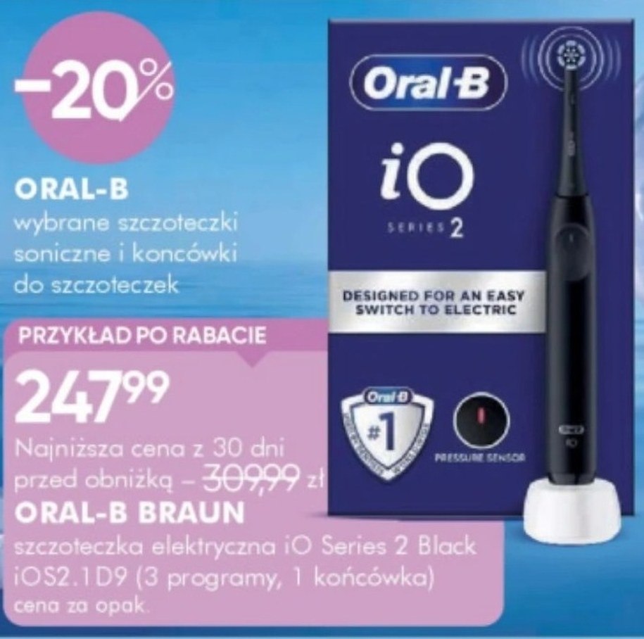 Szczoteczka Oral-B iO Series 2 Black za 247,99 zł po rabacie w gazetce Super-Pharm