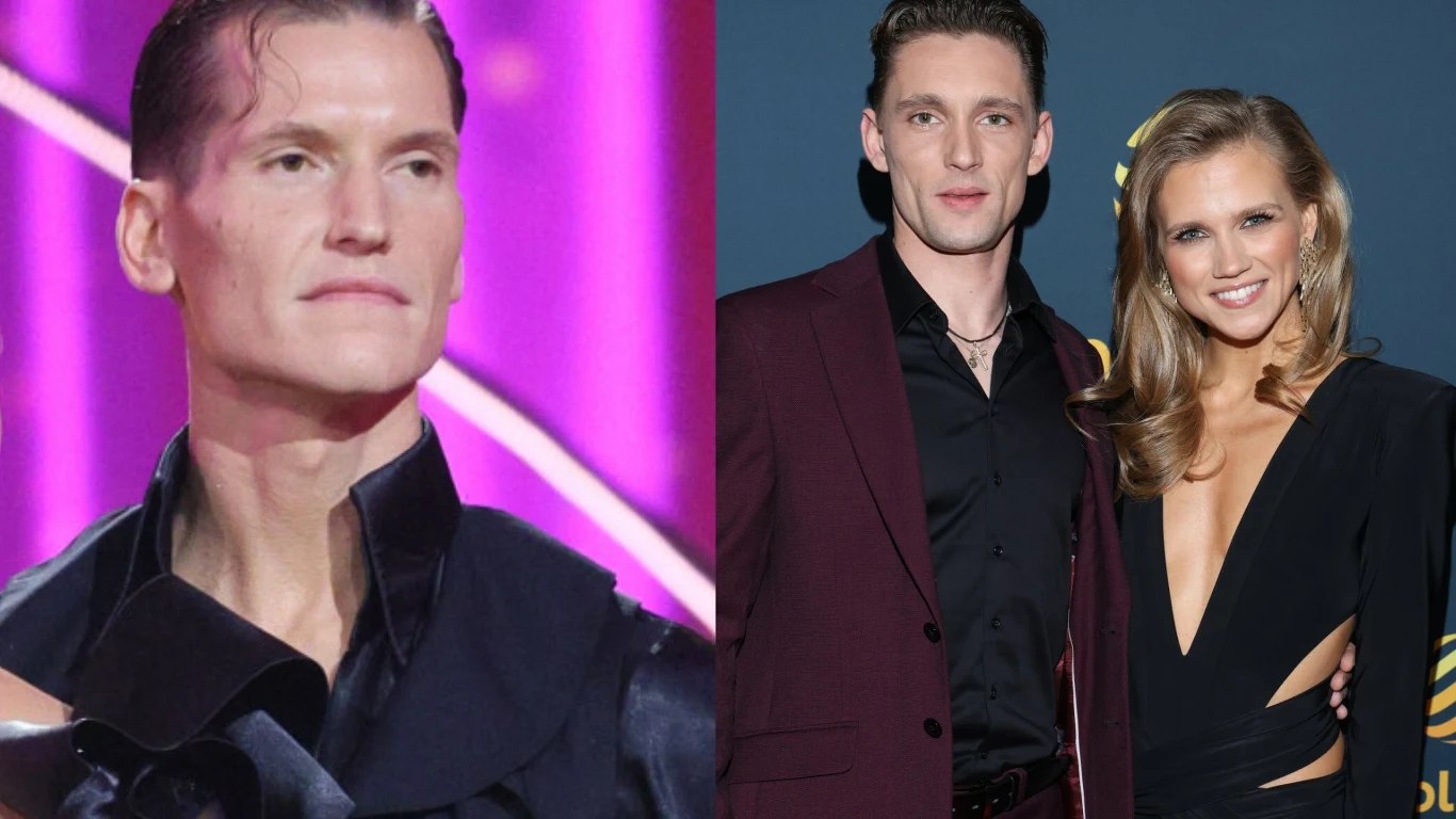 Jacek Jeschke, Filip Gurłacz i Agnieszka Kaczorowska. Jacek Jeschke, Filip Gurłacz i Agnieszka Kaczorowska, uczestnicy programu "Taniec z gwiazdami".