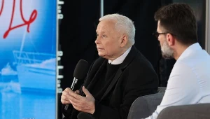 Prezes PiS Jarosław Kaczyński i poseł Radosław Fogiel