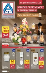 Znicze i dekoracje nagrobne - Aldi