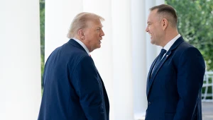 Archiwalne zdjęcie ze spotkania Donalda Trumpa i Karola Nawrockiego