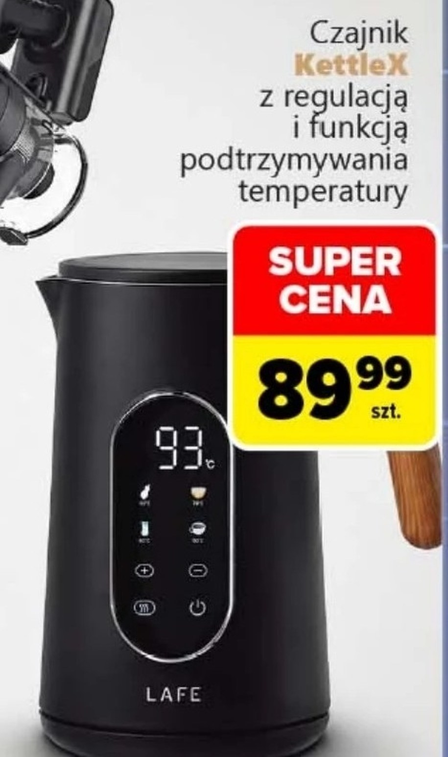 Czajnik Lafe KettleX z regulacją temperatury za 89,99 zł w gazetce Carrefour