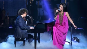 Michał Sobierajski i Justyna Steczkowska w finale "The Voice of Poland" w 2013 r.