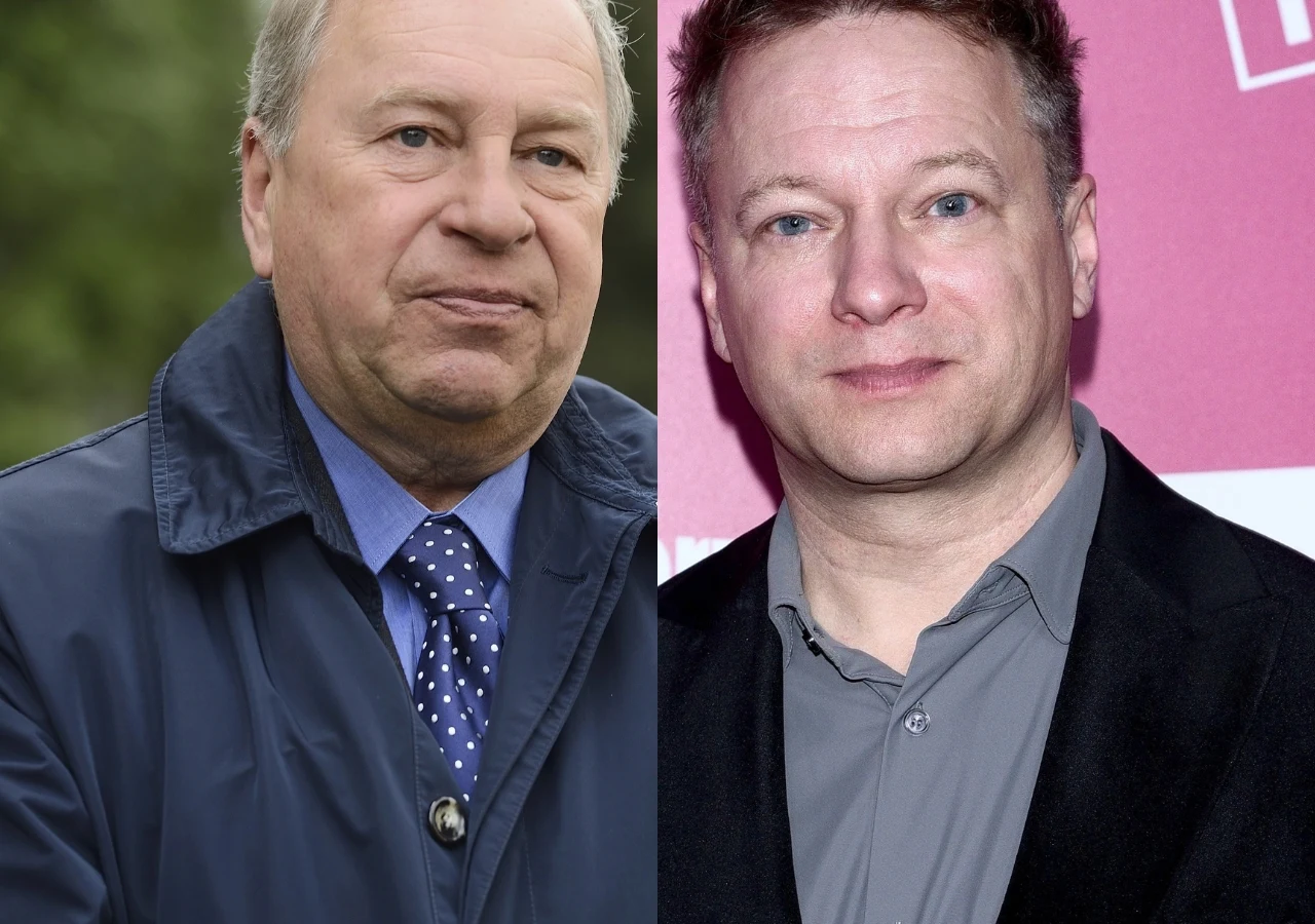 Jerzy Stuhr i Maciej Stuhr Aktor Jerzy Stuhr, który zmarł w 2024 roku, i jego syn Maciej Stuhr, którego fani chcą usłyszeć w filmie "Shrek 5".