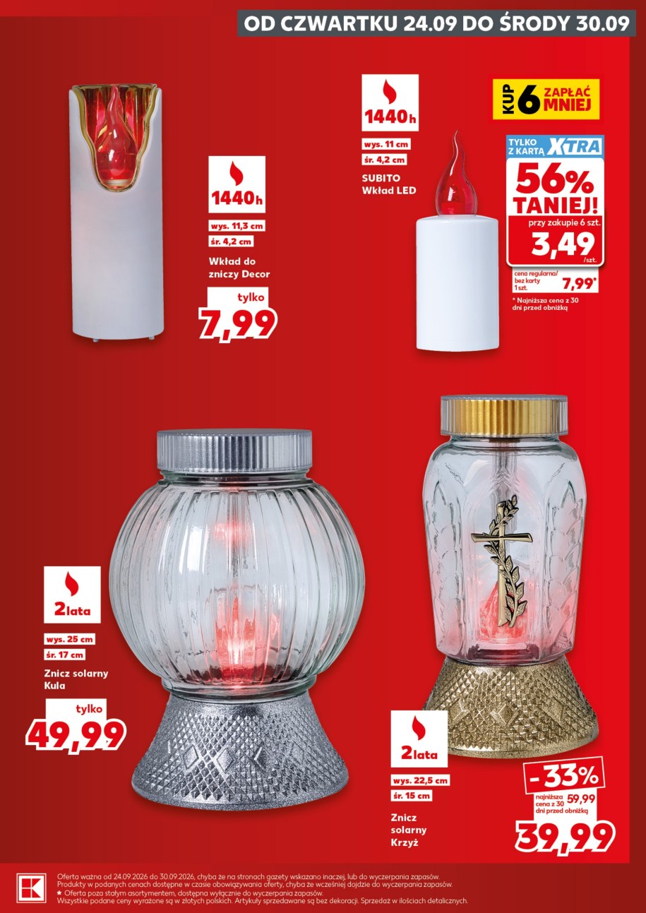 Wkład LED Subito na 1440 godzin za 3,49 zł z Kartą XTRA w gazetce Kauflandu od 24 września