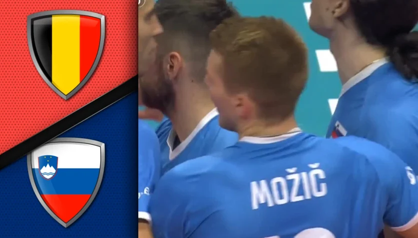 ME Siatkarzy. Najlepsze akcje Roka Mozicia w meczu Belgia - Słowenia. WIDEO