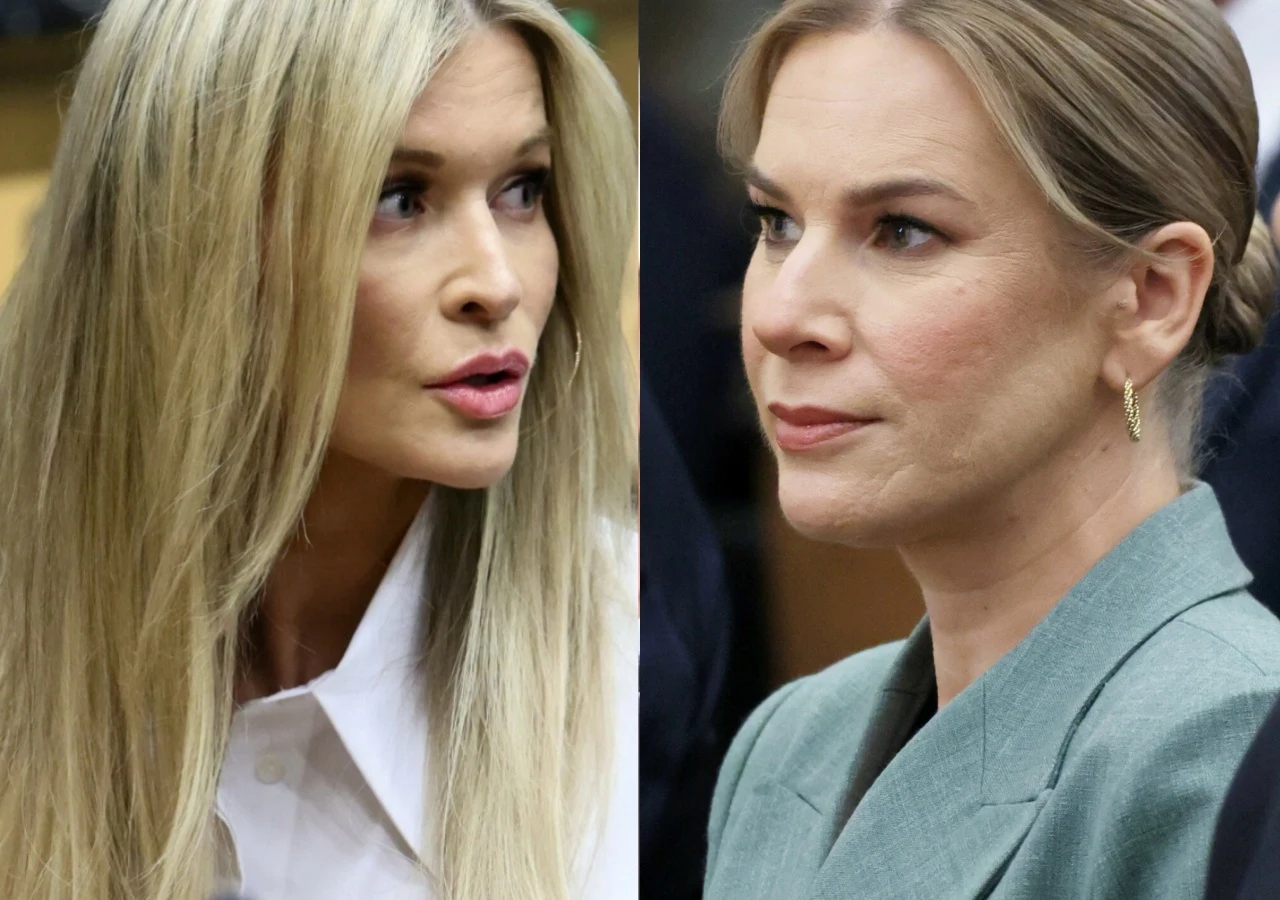 Joanna Krupa, Marta Nawrocka Joanna Krupa i Marta Nawrocka na zestawieniu zdjęć, obie kobiety patrzą przed siebie z poważnym wyrazem twarzy.