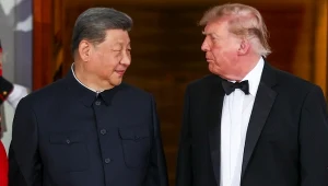 Przywódca Chin Xi Jinping i prezydent USA Donald Trump