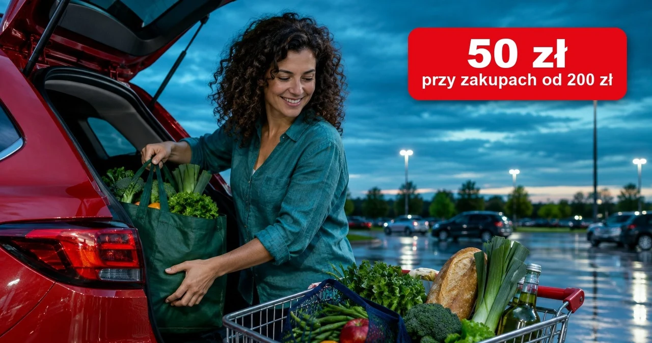 E-bon 50 zł w Auchan za zakupy od 200 zł. Dostaniesz go od 28.09, wydasz tylko 2–3.10