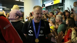 Nikola Grbić na powitaniu reprezentacji siatkarzy w Polsce