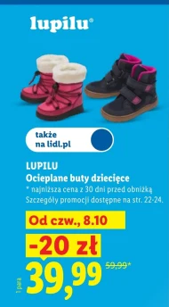 Buty dziecięce Lupilu