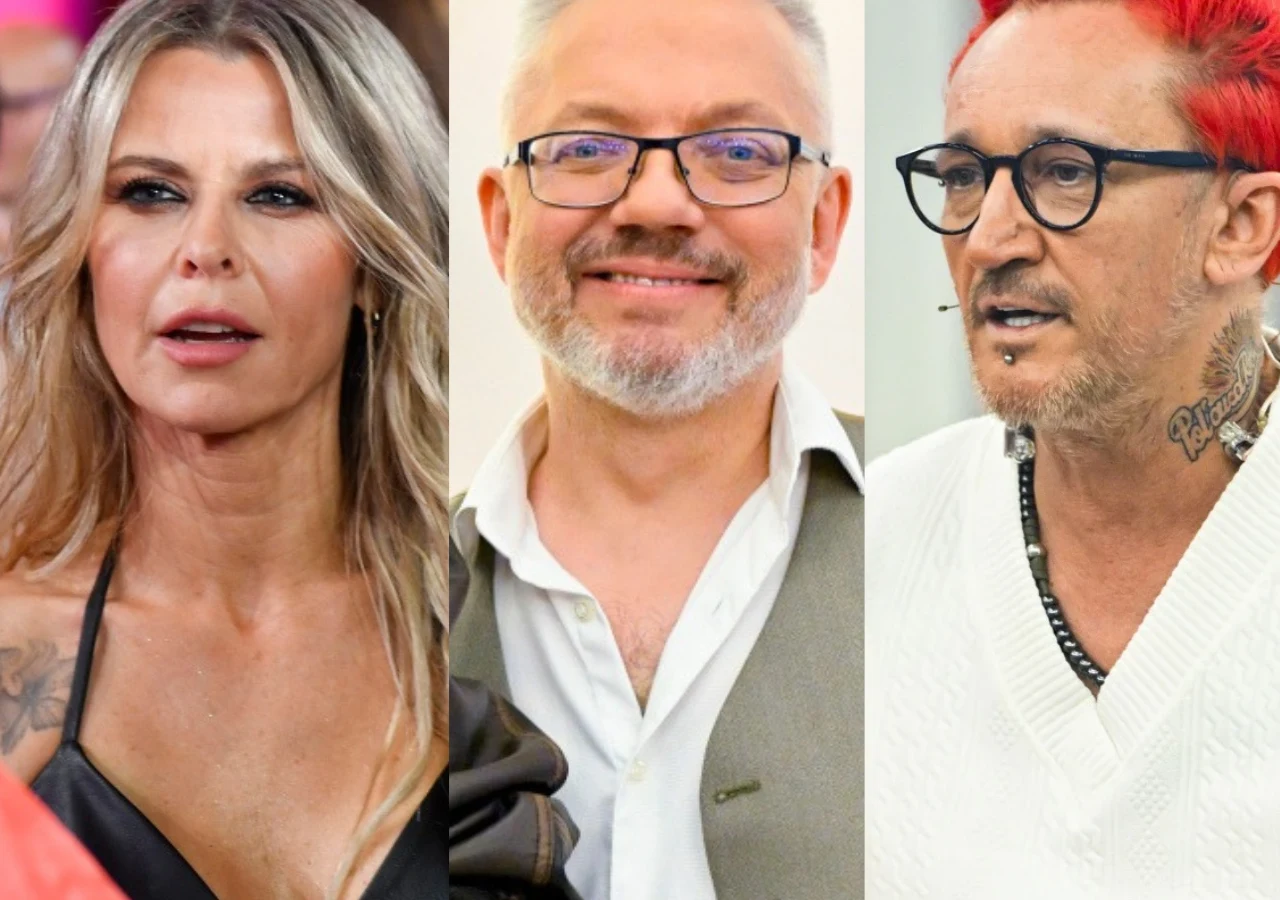 Mandaryna, Jacek Łągwa, Michał Wiśniewski Marta Wiśniewska, Jacek Łągwa oraz Michał Wiśniewski stoją obok siebie.