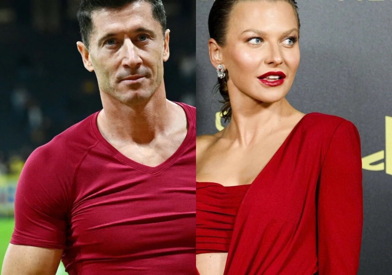 Robert Lewandowski i Anna Lewandowska Piłkarz Robert Lewandowski i jego żona Anna Lewandowska, która ostatnio wyjechała z Chicago