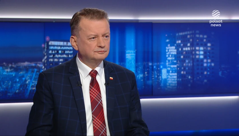 "Mentzen manipuluje". Błaszczak w "Gościu Wydarzeń" uderza w lidera Konfederacji
