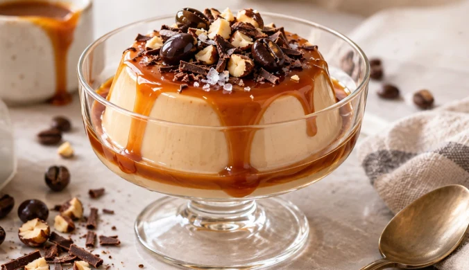 Kawowa panna cotta z karmelowym sosem