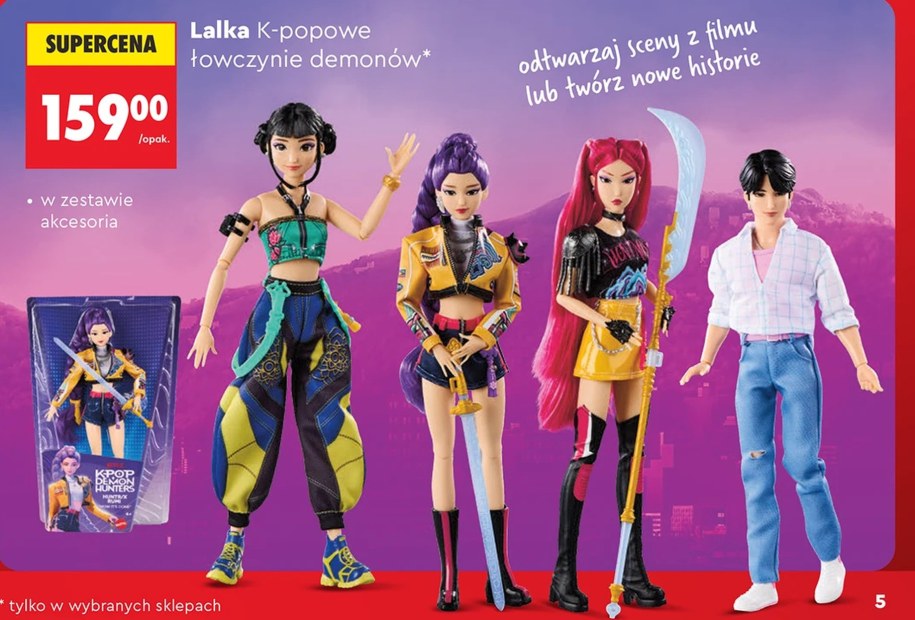 Lalki KPop Demon Hunters za 159 zł w gazetce Biedronki, oferta od 3 do 9 października