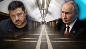 Wołodymyr Zełenski i Władimir Putin. Kolaż ilustracyjny