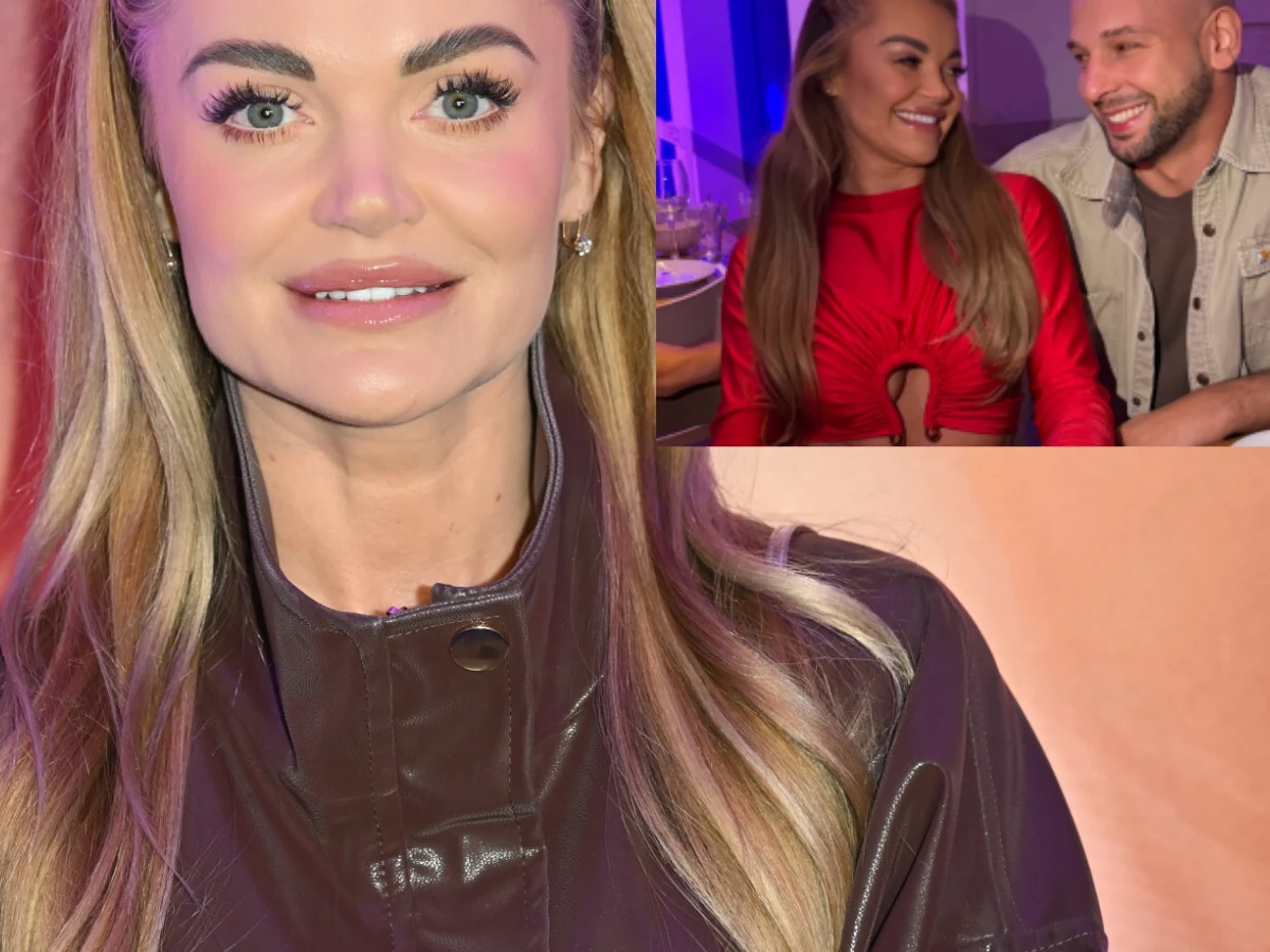 Edyta Folwarska i Maciej Pela nadali komunikat prosto z kolacji Kobieta z długimi, blond włosami w rozpuszczonych kosmykach, ubrana w ciemną kurtkę skórzaną, uśmiecha się do obiektywu; w prawym górnym rogu widoczne mniejsze zdjęcie przedstawiające uśmiechającą się parę – kobietę w czerwonej bluzce i mężczyznę w beż...