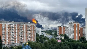 Moskwa po jednym z ataków na rafinerie. Zdj. ilustracyjne