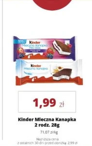 Kanapka mleczna Kinder