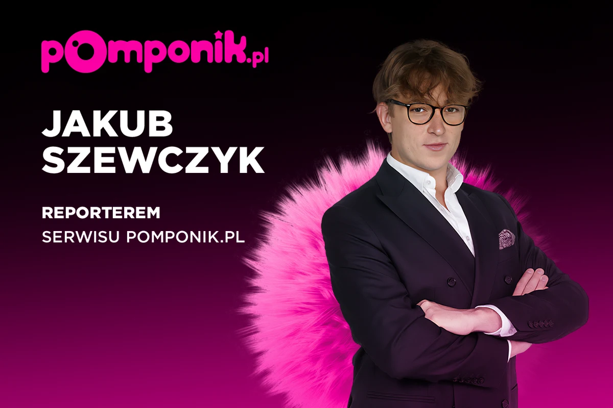 Jakub Szewczyk dołącza do serwisu Pomponik.pl Jakub Szewczyk, nowy reporter serwisu Pomponik.pl, na zdjęciu na tle z napisami informacyjnymi.