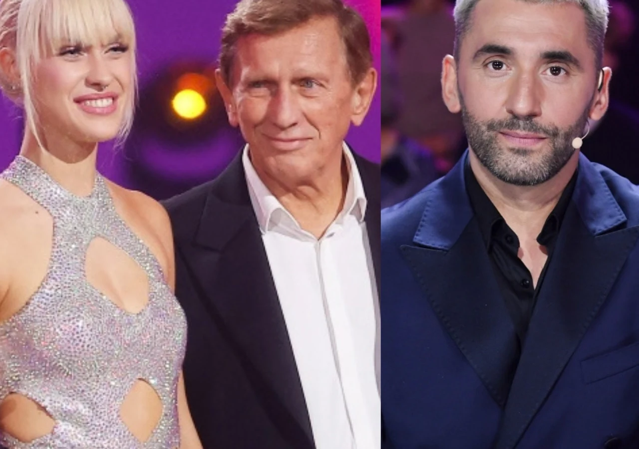 Helena Englert, Jan Englert, Rafał Maserak Helena Englert, Jan Englert i juror Rafał Maserak na planie programu "Taniec z gwiazdami".
