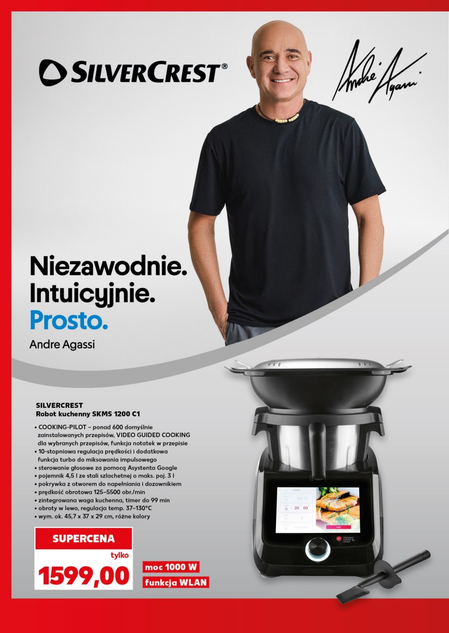 Robot kuchenny SilverCrest SKMS 1200 C1 z logo Monsieur Cuisine Smart za 1599 zł w gazetce Kaufland
