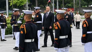 Karol Nawrocki na Filipinach. Ceremonia na powitanie