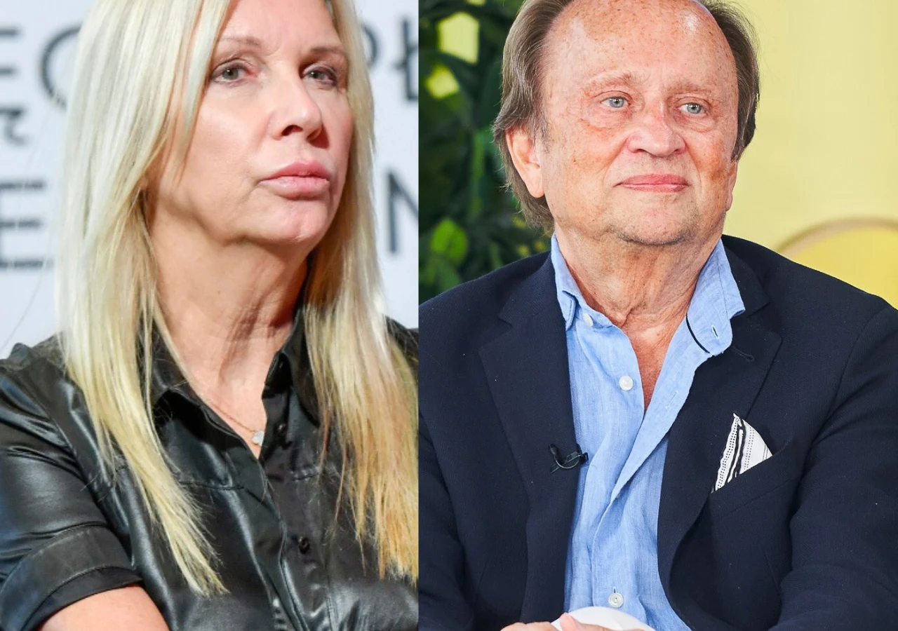 Mariola Bojarska-Ferenc, Ryszard Ferenc Mariola Bojarska-Ferenc z mężem Ryszardem Ferencem. Małżonkowie siedzą obok siebie, patrząc w różne strony.