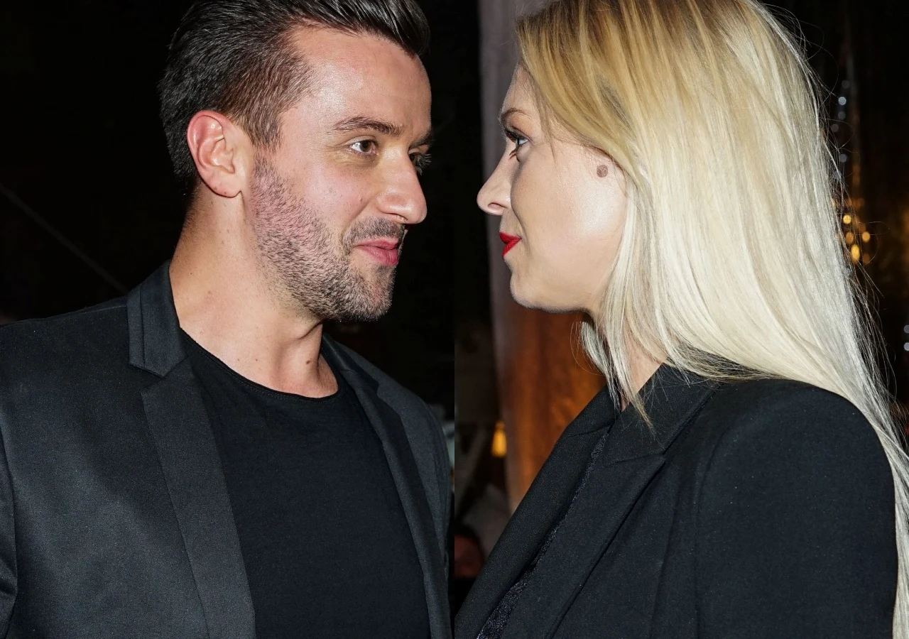 Rafał Szatan i Barbara Kurdej-Szatan Barbara Kurdej-Szatan i Rafał Szatan w eleganckich czarnych stylizacjach podczas wspólnego wyjścia.