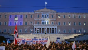 Protest w Atenach przeciwko wizycie Marco Rubio