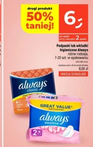 Wkładki higieniczne Always