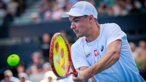 Trzy tie-breaki, bez przełamania. Majchrzak walczył z Niemcem w Mastersie