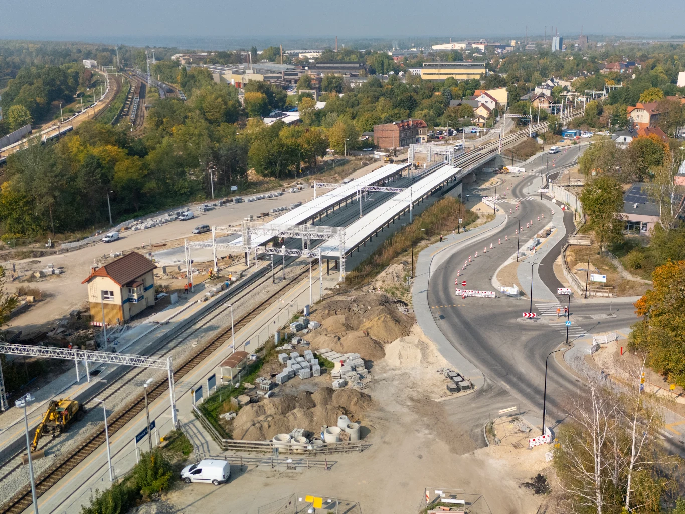 Prace przy węźle Gliwice-Łabędy